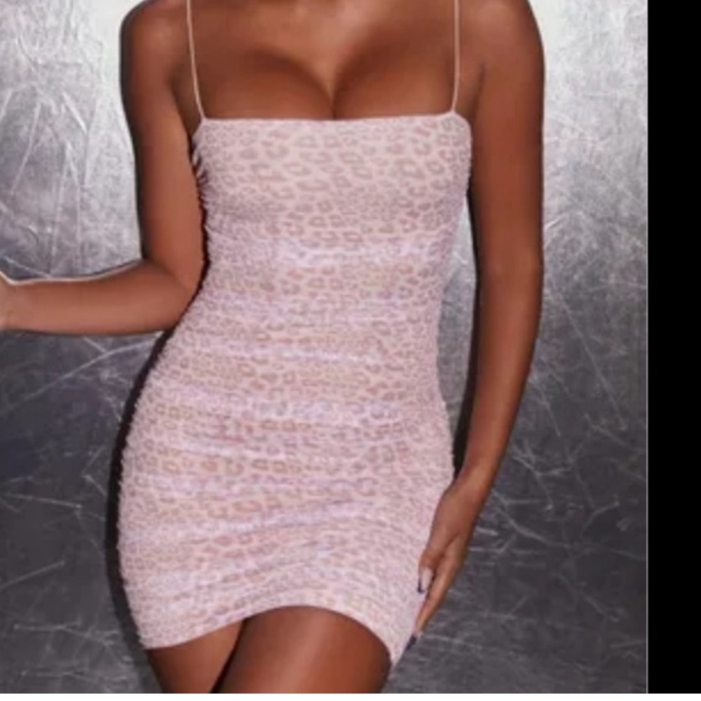 Oh Polly, Call of the Wind, Leopard Print Ruched dress. US4.